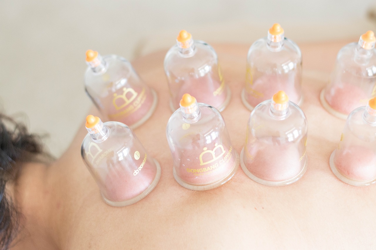 Before and after cupping therapy,